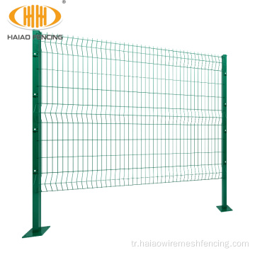 PVC Kaplamalı Yuvarlak Post Tel örgü çit
